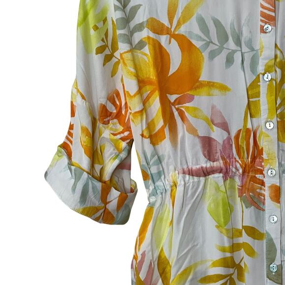 L*Space 2 Piece Pacifica Tunic & Mia Beach Cover-Up Leaf Print Women's Small NWT - Picture 7 of 16